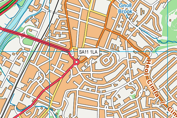 SA11 1LA map - OS VectorMap District (Ordnance Survey)