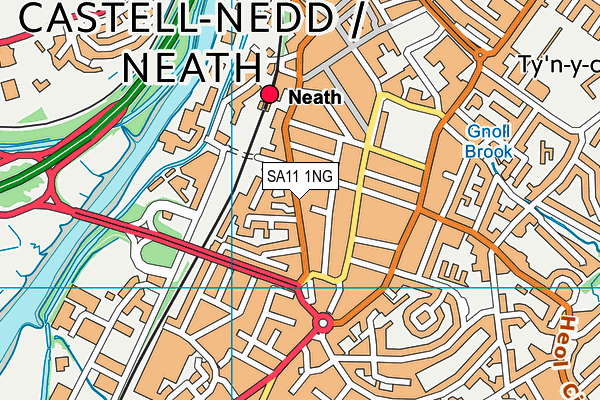 SA11 1NG map - OS VectorMap District (Ordnance Survey)