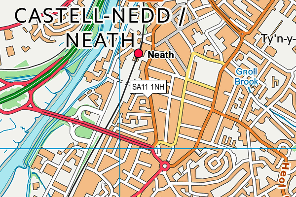 SA11 1NH map - OS VectorMap District (Ordnance Survey)