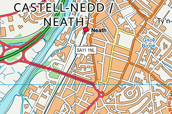 SA11 1NL map - OS VectorMap District (Ordnance Survey)