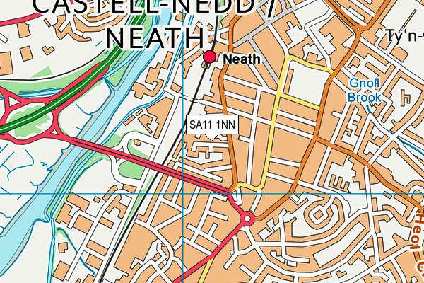 SA11 1NN map - OS VectorMap District (Ordnance Survey)