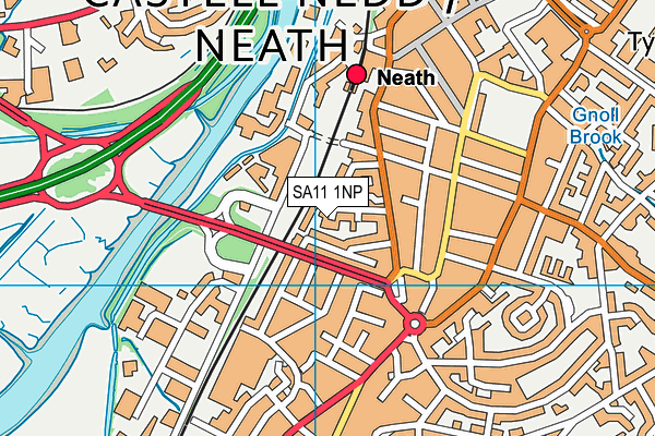 SA11 1NP map - OS VectorMap District (Ordnance Survey)