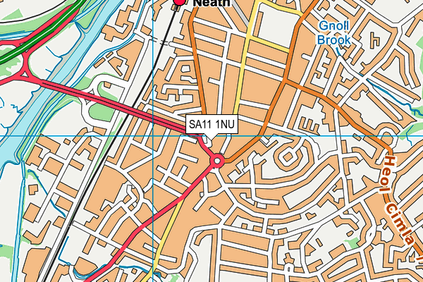 SA11 1NU map - OS VectorMap District (Ordnance Survey)