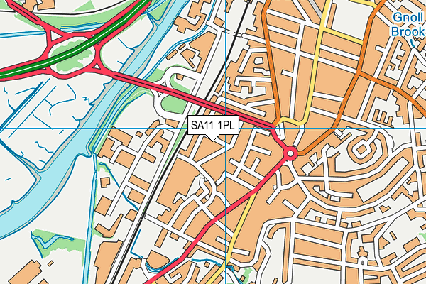 SA11 1PL map - OS VectorMap District (Ordnance Survey)