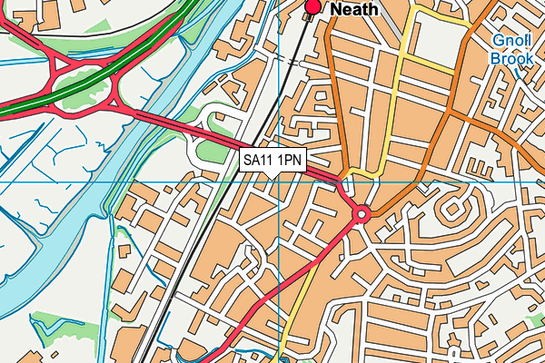 SA11 1PN map - OS VectorMap District (Ordnance Survey)