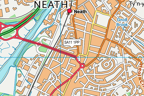 SA11 1PP map - OS VectorMap District (Ordnance Survey)