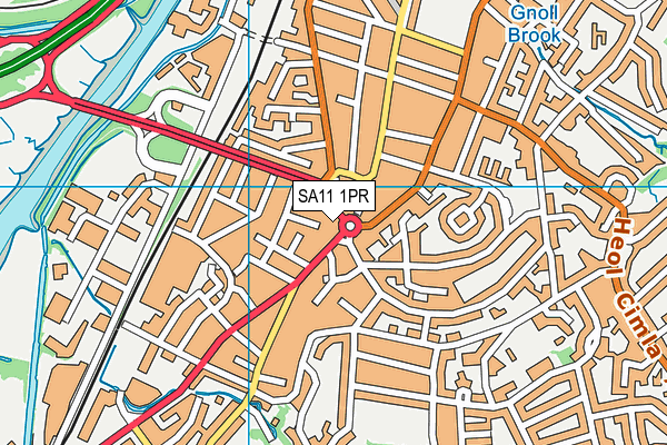 SA11 1PR map - OS VectorMap District (Ordnance Survey)