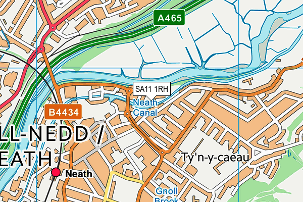 SA11 1RH map - OS VectorMap District (Ordnance Survey)