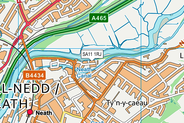 SA11 1RJ map - OS VectorMap District (Ordnance Survey)