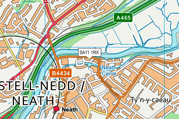 SA11 1RX map - OS VectorMap District (Ordnance Survey)