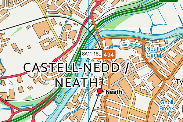 SA11 1SL map - OS VectorMap District (Ordnance Survey)