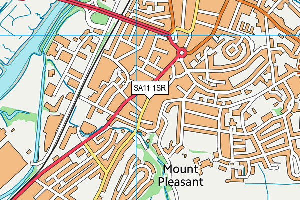 SA11 1SR map - OS VectorMap District (Ordnance Survey)