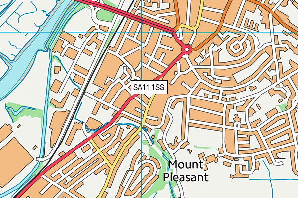 SA11 1SS map - OS VectorMap District (Ordnance Survey)