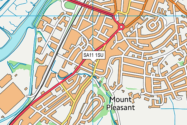 SA11 1SU map - OS VectorMap District (Ordnance Survey)