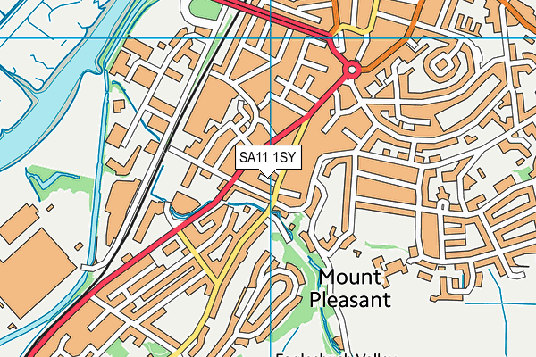 SA11 1SY map - OS VectorMap District (Ordnance Survey)