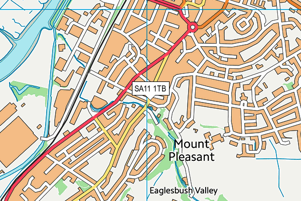 SA11 1TB map - OS VectorMap District (Ordnance Survey)