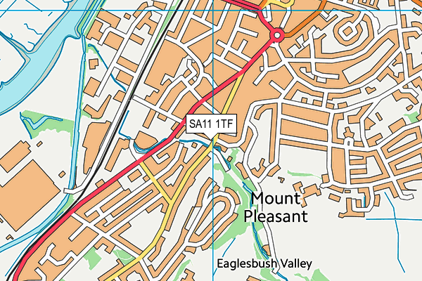 SA11 1TF map - OS VectorMap District (Ordnance Survey)