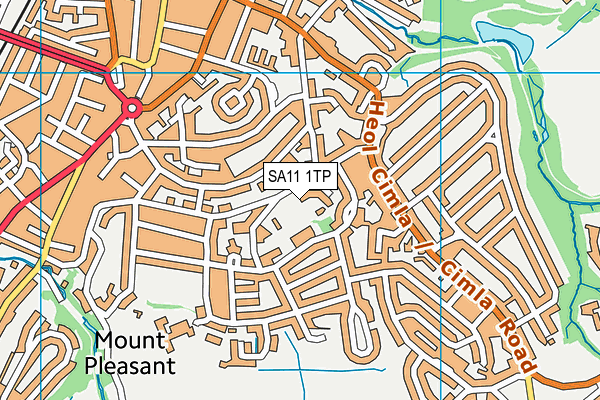 SA11 1TP map - OS VectorMap District (Ordnance Survey)