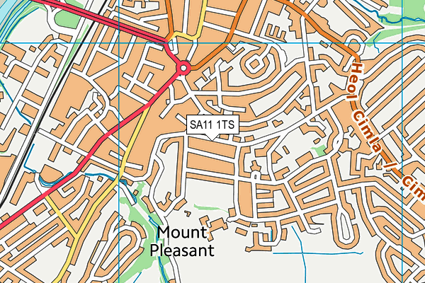 SA11 1TS map - OS VectorMap District (Ordnance Survey)