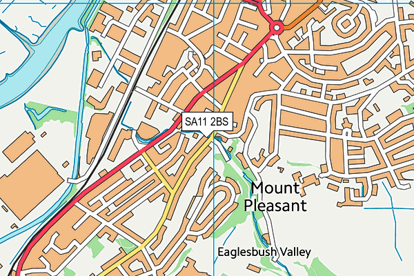 SA11 2BS map - OS VectorMap District (Ordnance Survey)