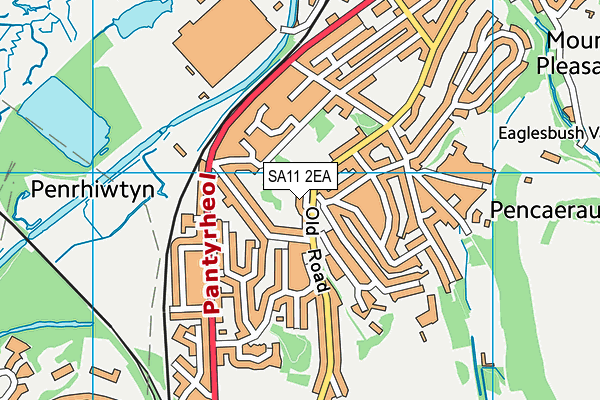 SA11 2EA map - OS VectorMap District (Ordnance Survey)