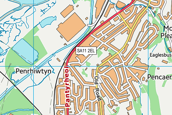 SA11 2EL map - OS VectorMap District (Ordnance Survey)