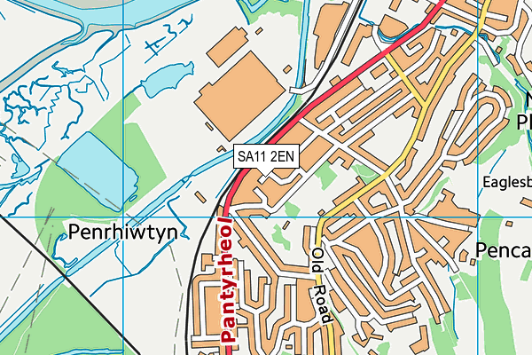 SA11 2EN map - OS VectorMap District (Ordnance Survey)