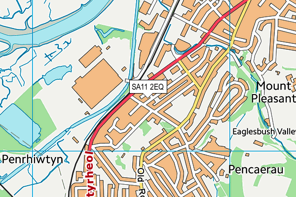 SA11 2EQ map - OS VectorMap District (Ordnance Survey)