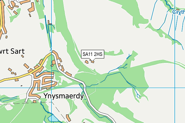 SA11 2HS map - OS VectorMap District (Ordnance Survey)