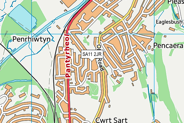 SA11 2JR map - OS VectorMap District (Ordnance Survey)