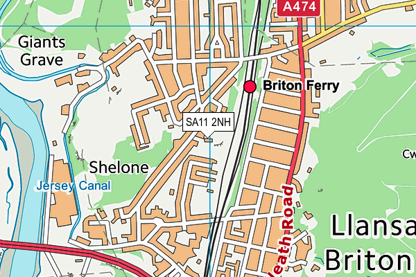 SA11 2NH map - OS VectorMap District (Ordnance Survey)