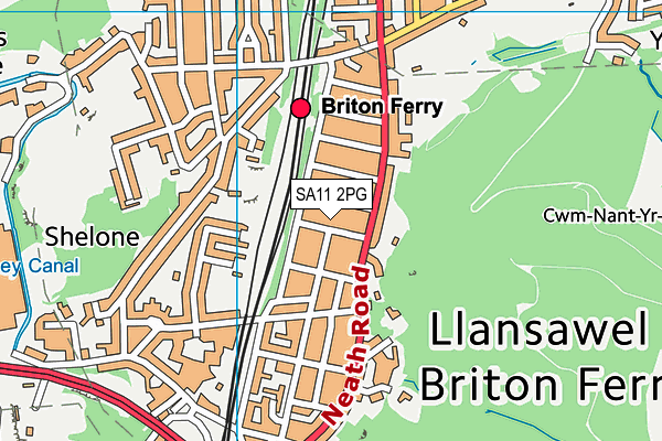 SA11 2PG map - OS VectorMap District (Ordnance Survey)