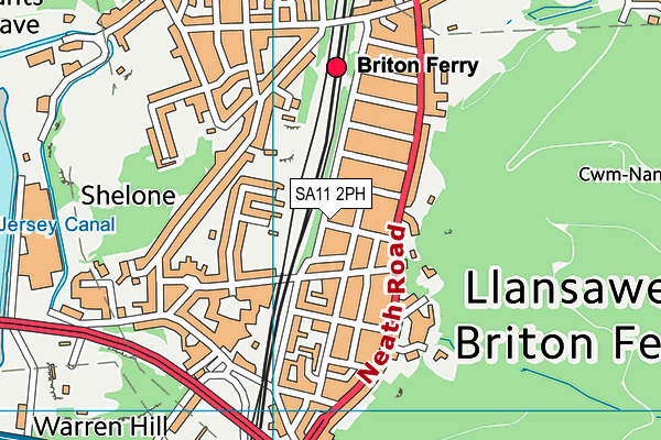 SA11 2PH map - OS VectorMap District (Ordnance Survey)