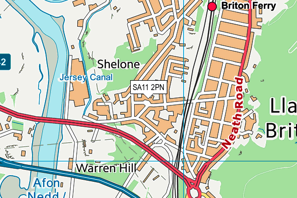 SA11 2PN map - OS VectorMap District (Ordnance Survey)