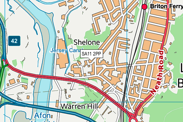 SA11 2PP map - OS VectorMap District (Ordnance Survey)