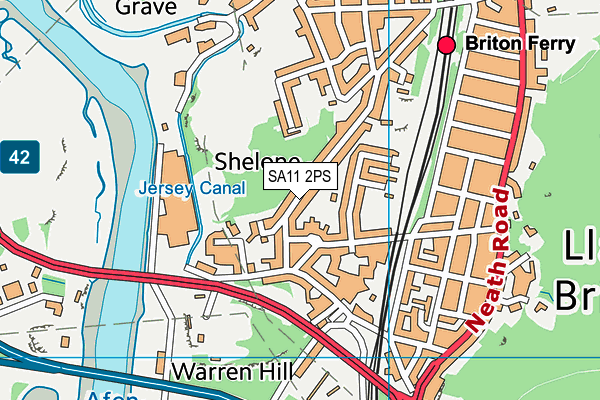 SA11 2PS map - OS VectorMap District (Ordnance Survey)