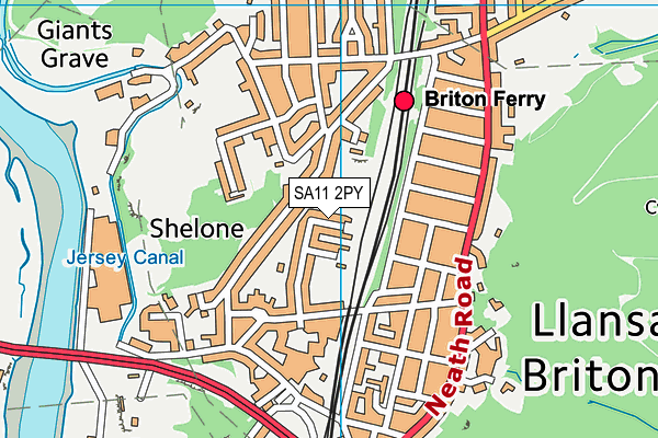 SA11 2PY map - OS VectorMap District (Ordnance Survey)