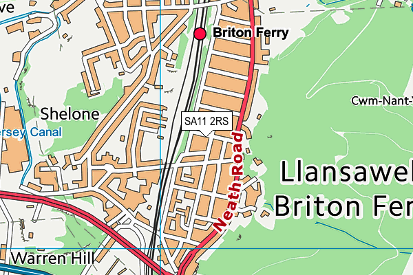 SA11 2RS map - OS VectorMap District (Ordnance Survey)