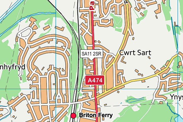 SA11 2SR map - OS VectorMap District (Ordnance Survey)