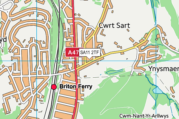 SA11 2TF map - OS VectorMap District (Ordnance Survey)