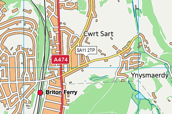 SA11 2TP map - OS VectorMap District (Ordnance Survey)