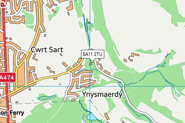 SA11 2TU map - OS VectorMap District (Ordnance Survey)