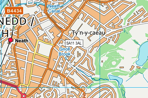 YGG Castell-nedd map (SA11 3AL) - OS VectorMap District (Ordnance Survey)