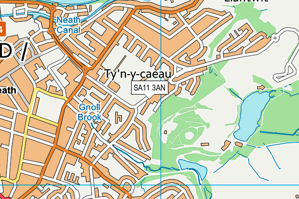 SA11 3AN map - OS VectorMap District (Ordnance Survey)