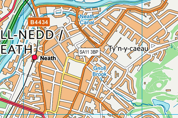 SA11 3BP map - OS VectorMap District (Ordnance Survey)