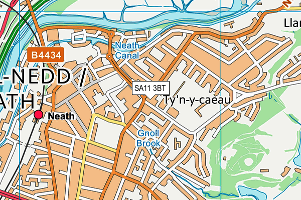 SA11 3BT map - OS VectorMap District (Ordnance Survey)