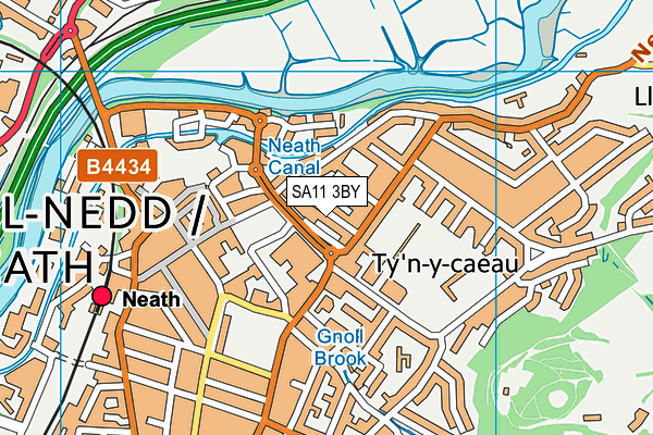 SA11 3BY map - OS VectorMap District (Ordnance Survey)