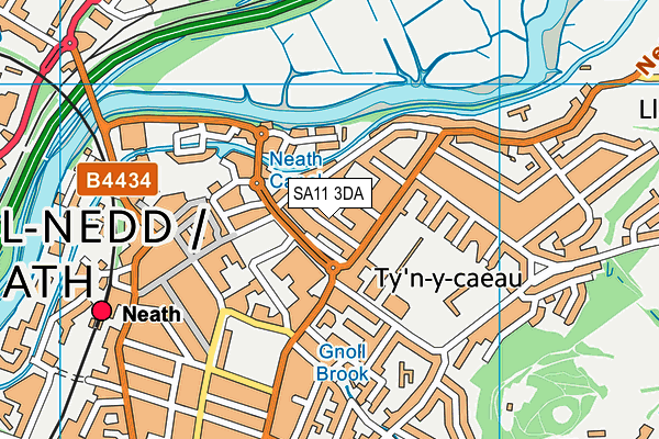 SA11 3DA map - OS VectorMap District (Ordnance Survey)