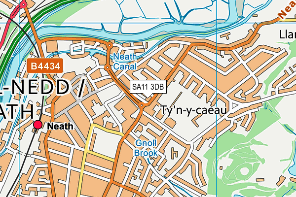 SA11 3DB map - OS VectorMap District (Ordnance Survey)