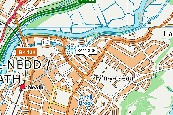 SA11 3DE map - OS VectorMap District (Ordnance Survey)